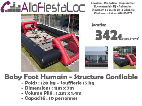 Location baby foot humain - location structure gonflable