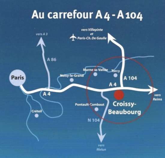 Plateforme logistique à croissy-beaubourg, autoroutes a4 et a10