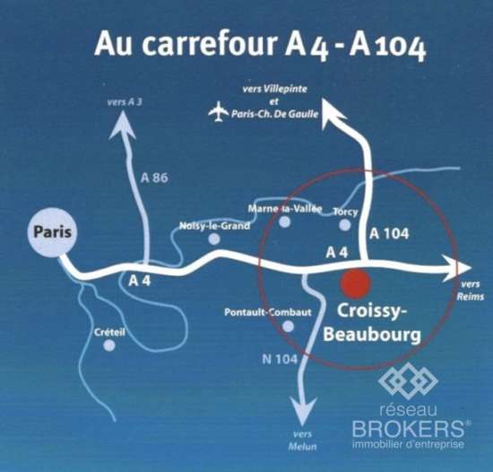 Plateforme logistique à croissy-beaubourg, autoroutes a4 et a10