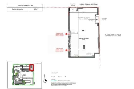 Location local commercial 102 m2 - Nice