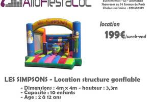 Location les simpsons - location structure gonflable