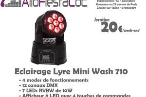Location eclairage lyre mini wash 710 lmh350led
